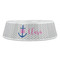 Monogram Anchor Plastic Pet Bowls - Large - FRONT