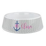 Monogram Anchor Plastic Dog Bowl - Large