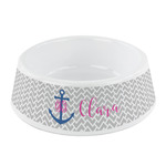 Monogram Anchor Plastic Dog Bowl - Small