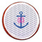 Monogram Anchor Printed Icing Circle - Large - On Cookie