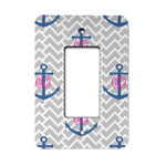 Monogram Anchor Rocker Style Light Switch Cover - Single Switch