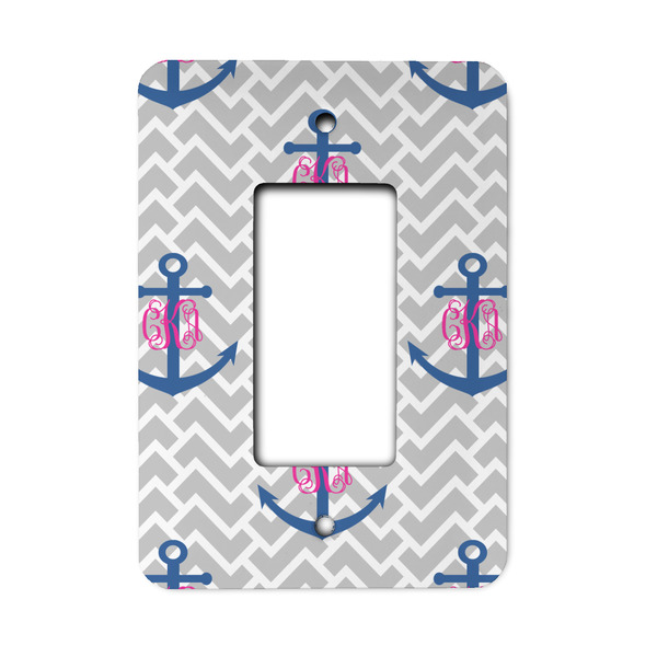 Custom Monogram Anchor Rocker Style Light Switch Cover