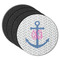 Monogram Anchor Round Coaster Rubber Back - Main