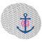 Monogram Anchor Round Paper Coaster - Main