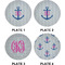 Monogram Anchor Set of Appetizer / Dessert Plates (Approval)