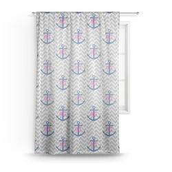 Monogram Anchor Sheer Curtain - 50"x84"
