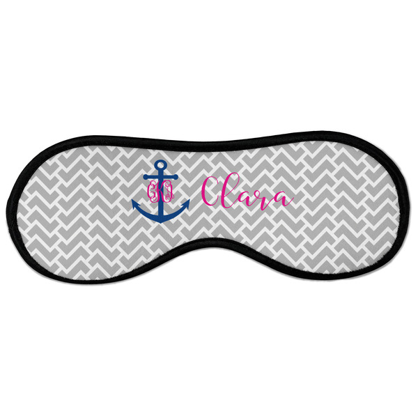 Custom Monogram Anchor Sleeping Eye Masks - Large