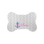 Monogram Anchor Bone Shaped Dog Food Mat (Small)