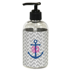 Monogram Anchor Plastic Soap / Lotion Dispenser (8 oz - Small - Black)