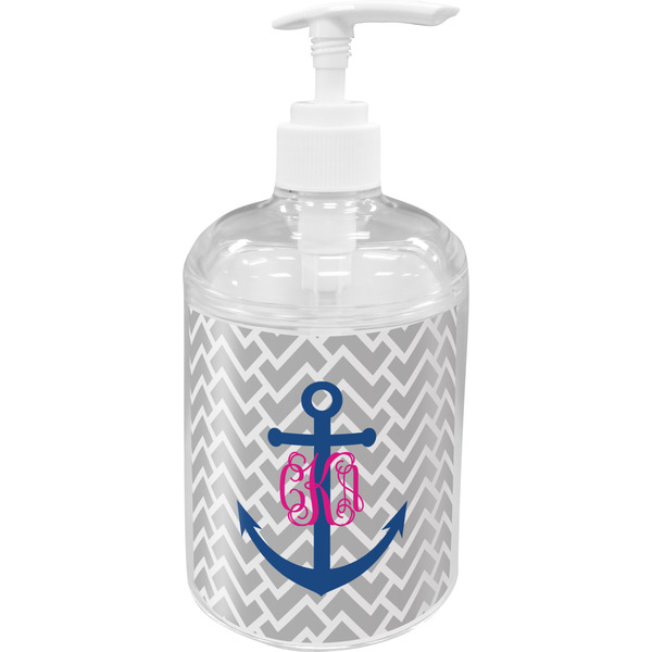 Custom Monogram Anchor Acrylic Soap & Lotion Bottle