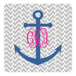 Monogram Anchor Square Decal - XLarge (Personalized)