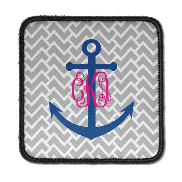 Custom Monogram Anchor Iron On Square Patch