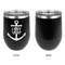 Monogram Anchor Stainless Wine Tumblers - Black - Single Sided - Approval