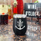 Monogram Anchor Stainless Wine Tumblers - Black - Single Sided - In Context