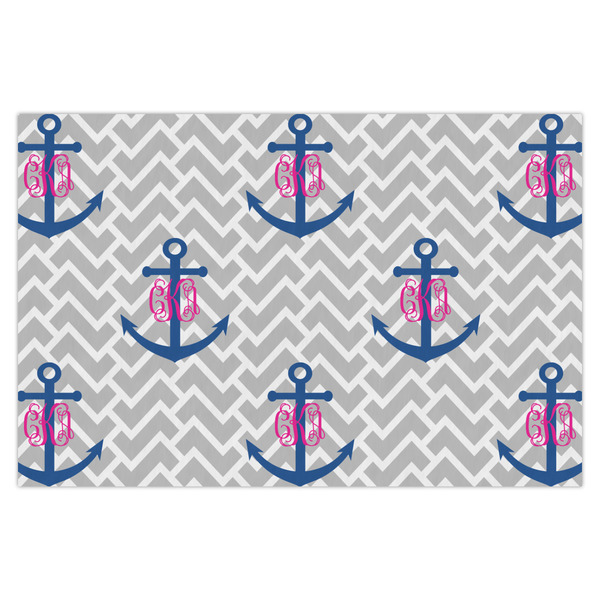 Custom Monogram Anchor X-Large Tissue Papers Sheets - Heavyweight