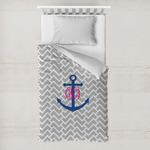 Monogram Anchor Toddler Duvet Cover