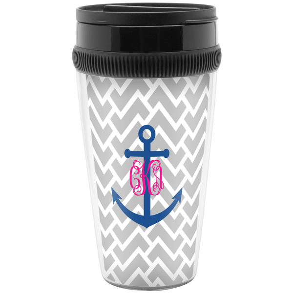 Custom Monogram Anchor Acrylic Travel Mug without Handle (Personalized)