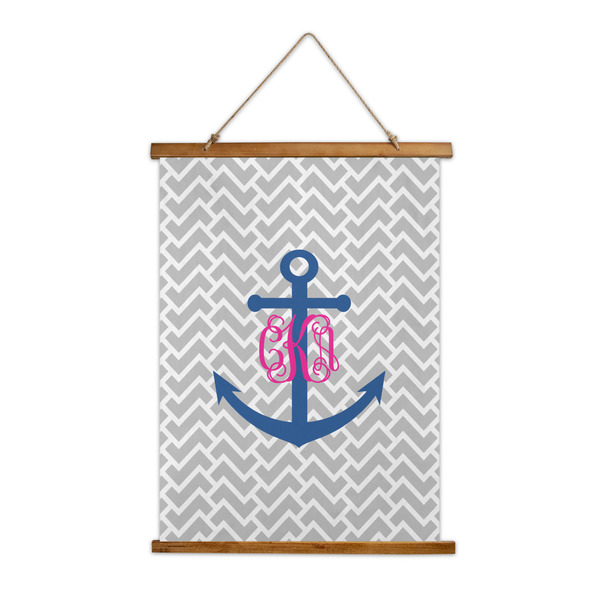 Custom Monogram Anchor Wall Hanging Tapestry - Tall