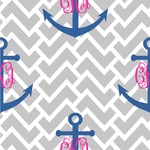 Monogram Anchor Wallpaper & Surface Covering (Peel & Stick 24"x 24" Sample)