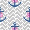 Monogram Anchor Wallpaper & Surface Covering (Water Activated 24"x 24" Sample)