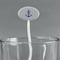 Monogram Anchor White Plastic 7" Stir Stick - Oval - Main