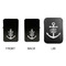 Monogram Anchor Windproof Lighters - Black, Double Sided, w Lid - APPROVAL