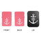 Monogram Anchor Windproof Lighters - Pink, Double Sided, w Lid - APPROVAL
