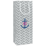 Monogram Anchor Wine Gift Bags - Matte