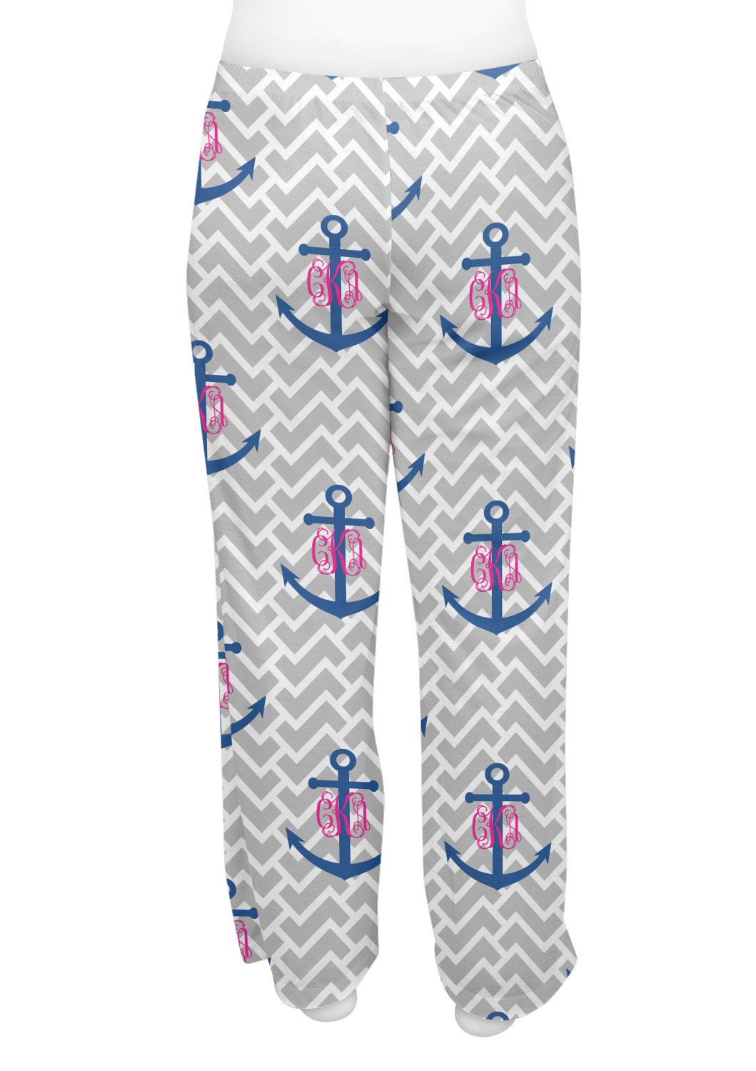 Personalized Monogram Anchor Womens Pajama Pants - L at  Women's  Clothing store