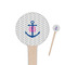 Monogram Anchor Wooden 4" Food Pick - Round - Closeup