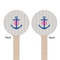 Monogram Anchor Wooden 7.5" Stir Stick - Round - Double Sided - Front & Back