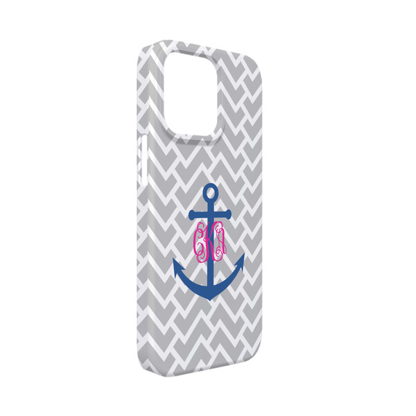 Custom Monogram Anchor iPhone Case - Plastic - iPhone 13 Mini