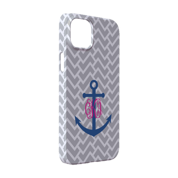 Custom Monogram Anchor iPhone Case - Plastic - iPhone 14 Pro