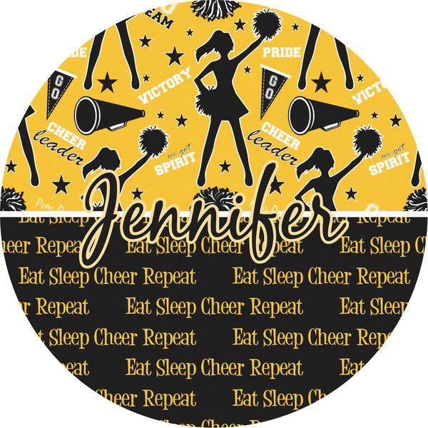 Custom Cheer Multipurpose Round Labels - 5" (Personalized)