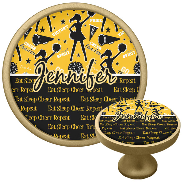 Custom Cheer Cabinet Knob - Gold (Personalized)