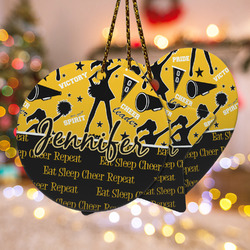 Cheer Ceramic Ornament w/ Name or Text