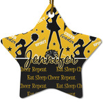 Cheer Star Ceramic Ornament w/ Name or Text