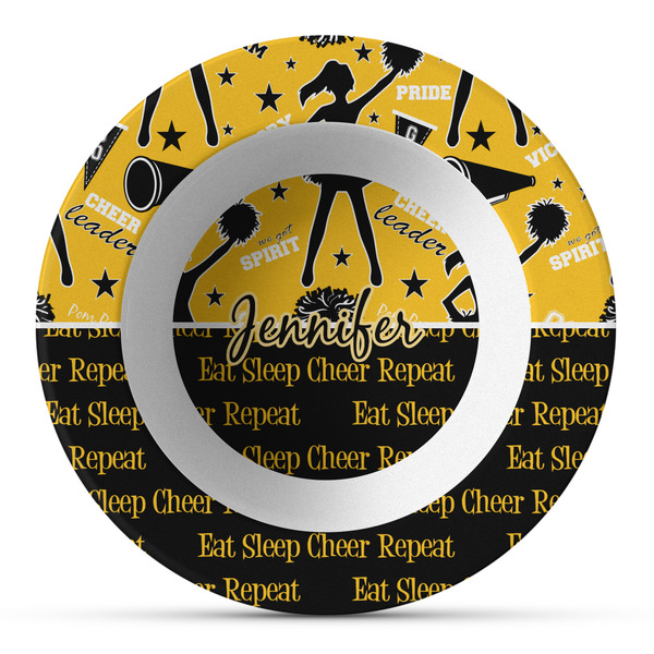 Custom Cheer Plastic Bowl - Microwave Safe - Composite Polymer (Personalized)