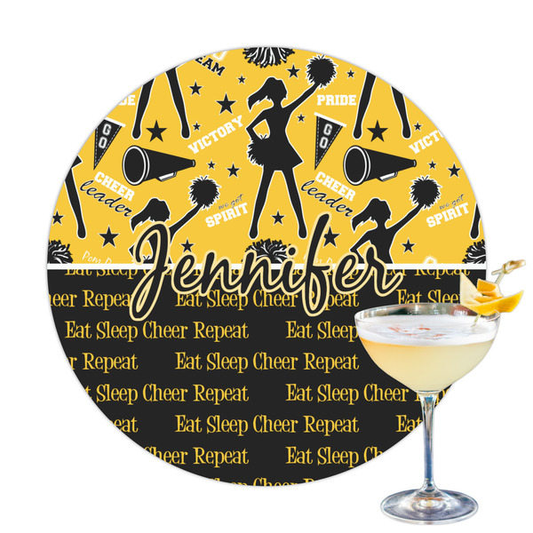 Custom Cheer Printed Drink Topper (Personalized)