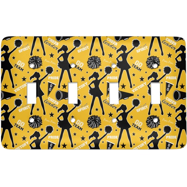 Custom Cheer Light Switch Cover (4 Toggle Plate)