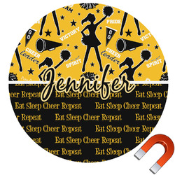 Cheer Round Car Magnet - 6" (Personalized)
