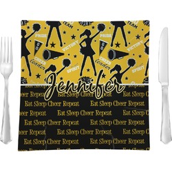 Cheer Glass Square Lunch / Dinner Plate 9.5" (Personalized)