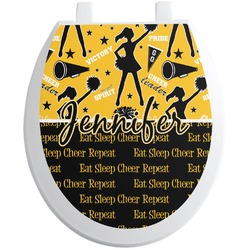 Cheer Toilet Seat Decal - Round (Personalized)