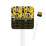 Cheer Square Plastic Stir Sticks - Single Sided (Personalized)
