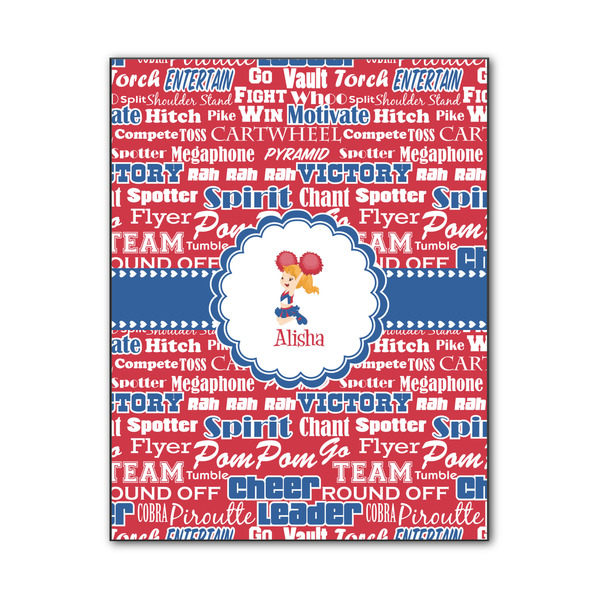 Custom Cheerleader Wood Print - 11x14 (Personalized)