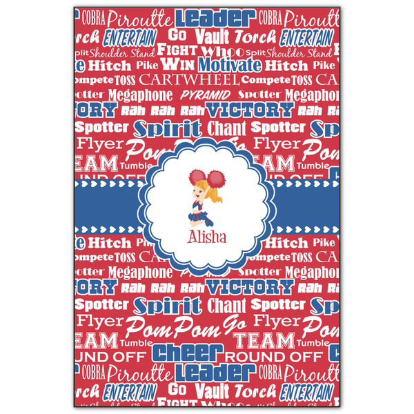 Custom Cheerleader Wood Print - 20x30 (Personalized)