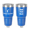 Cheerleader 30 oz Stainless Steel Ringneck Tumbler - Blue - Double Sided - Front & Back