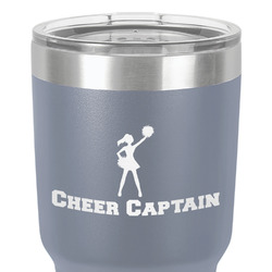 Cheerleader 30 oz Stainless Steel Tumbler - Grey - Double-Sided (Personalized)