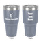 Cheerleader 30 oz Stainless Steel Ringneck Tumbler - Grey - Double Sided - Front & Back