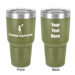 Cheerleader 30 oz Stainless Steel Tumbler - Olive - Double-Sided (Personalized)